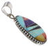 Turquoise And Multicolor Authentic Sterling Silver Pendant RS40070